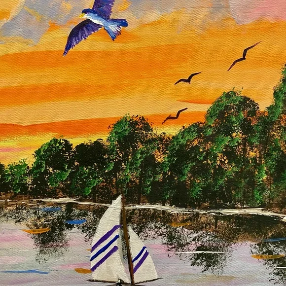 Vibrant Sunset Sailing Art Print - Picture 6 of 6